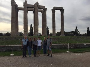 Grindsted Motion løbere ved Zeus templet i Athen