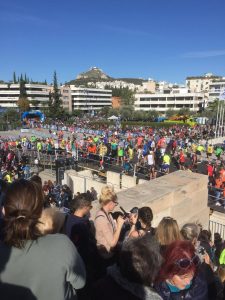 Målområdet på den olympiske stadion i Athen