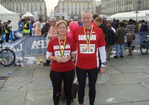 Lotte og Svend efter Torino Marathon