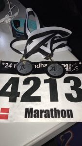 Medaljer for gennemførsel af 2 x marathon i sæby